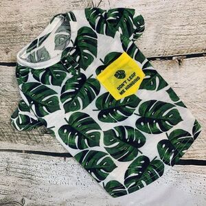 Heart to Tail | Dog Apparel Tee Shirt | White & Green | Medium and Large